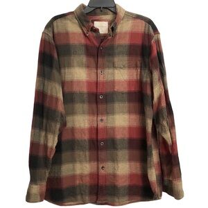 Bob Timberlake 100% cotton Button down flannel Shirt Men’s Size Large